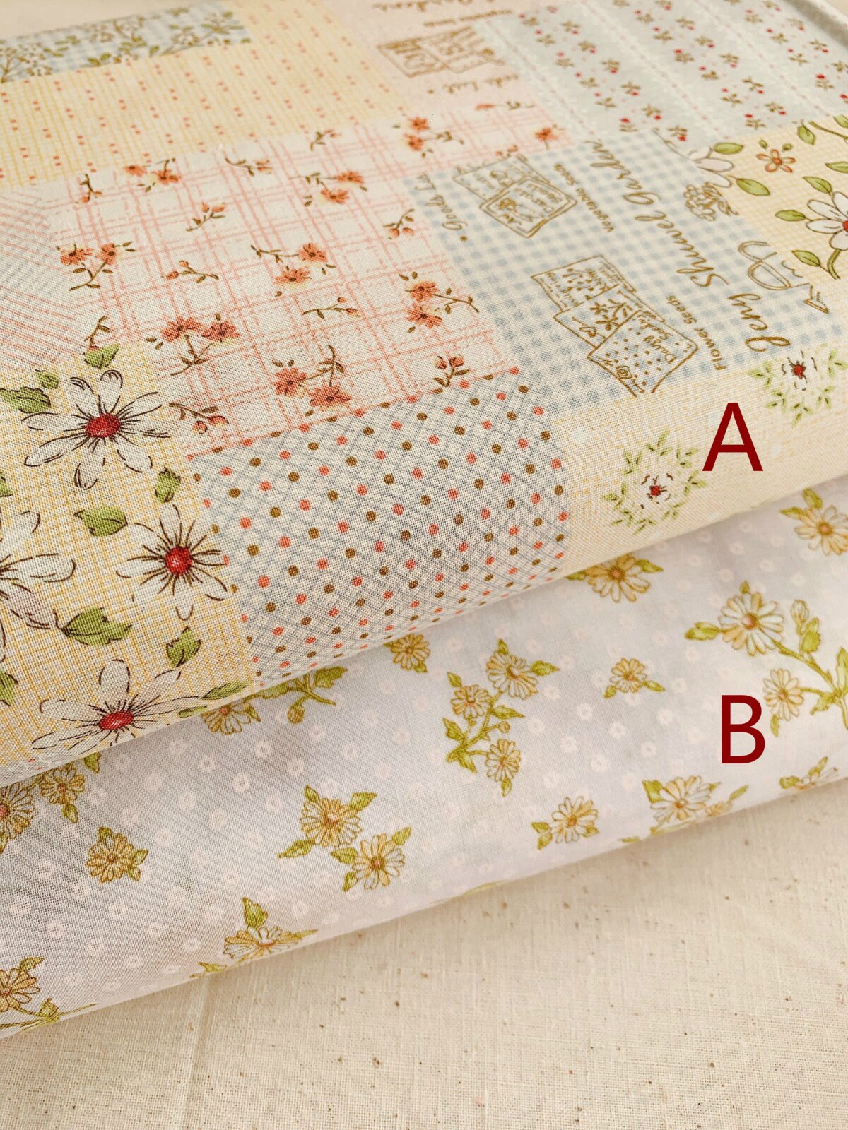 Cute Cotton Fabric Soft Thin Cotton Fabric Sewing Material 50 x 110cm (19