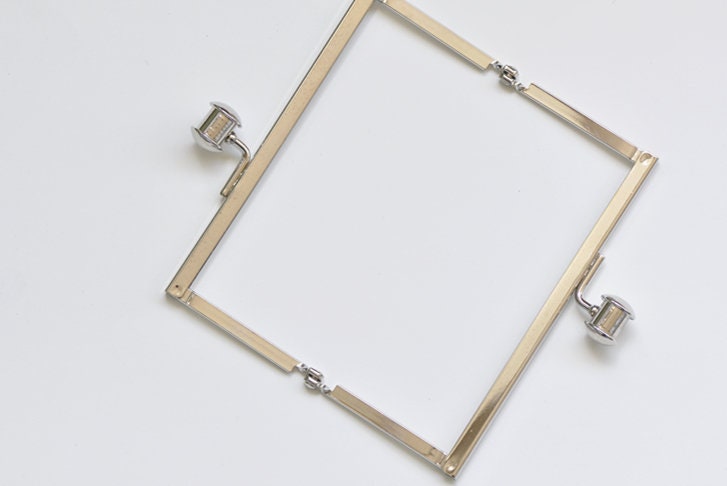 5" Silver Purse Frame / Handle Purse Frame Wedding Bag 12 x 6cm (5"x 2 1/2")
