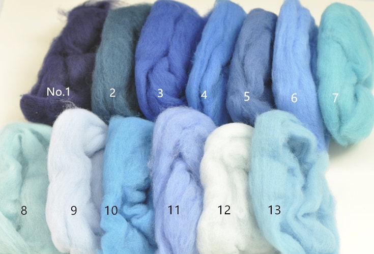 Needle Felting Wool Bundle Short Staple Spanish Wool Roving 1 oz A Pack