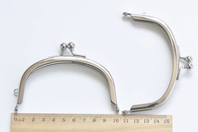 4" Retro Purse Frame Handbag Silver Purse Frame 10.5cm x 5.5cm