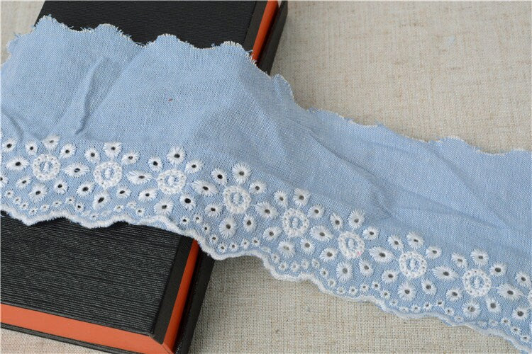 Light Blue Lace Ribbon Lace Deco Tape Sewing Material 9x100cm
