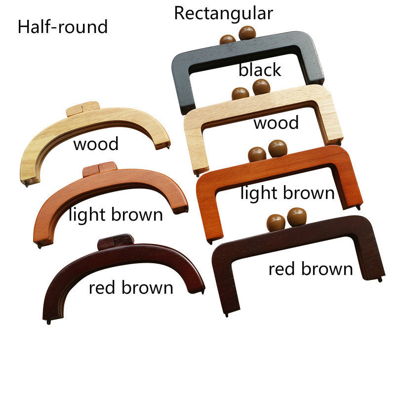 20cm ( 8") Retro Purse Frame / Wood Purse Frame With Screws