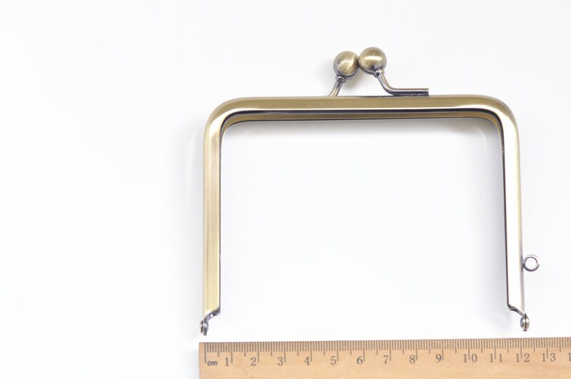 12cm Brushed Brass Purse Frame Bag Hanger Wedding Bag Glue-In Style 12x8.9cm