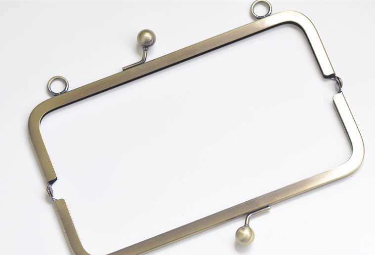 8" (20.5cm) Bronze Metal Purse Frame Clutch Bag Purse Frame
