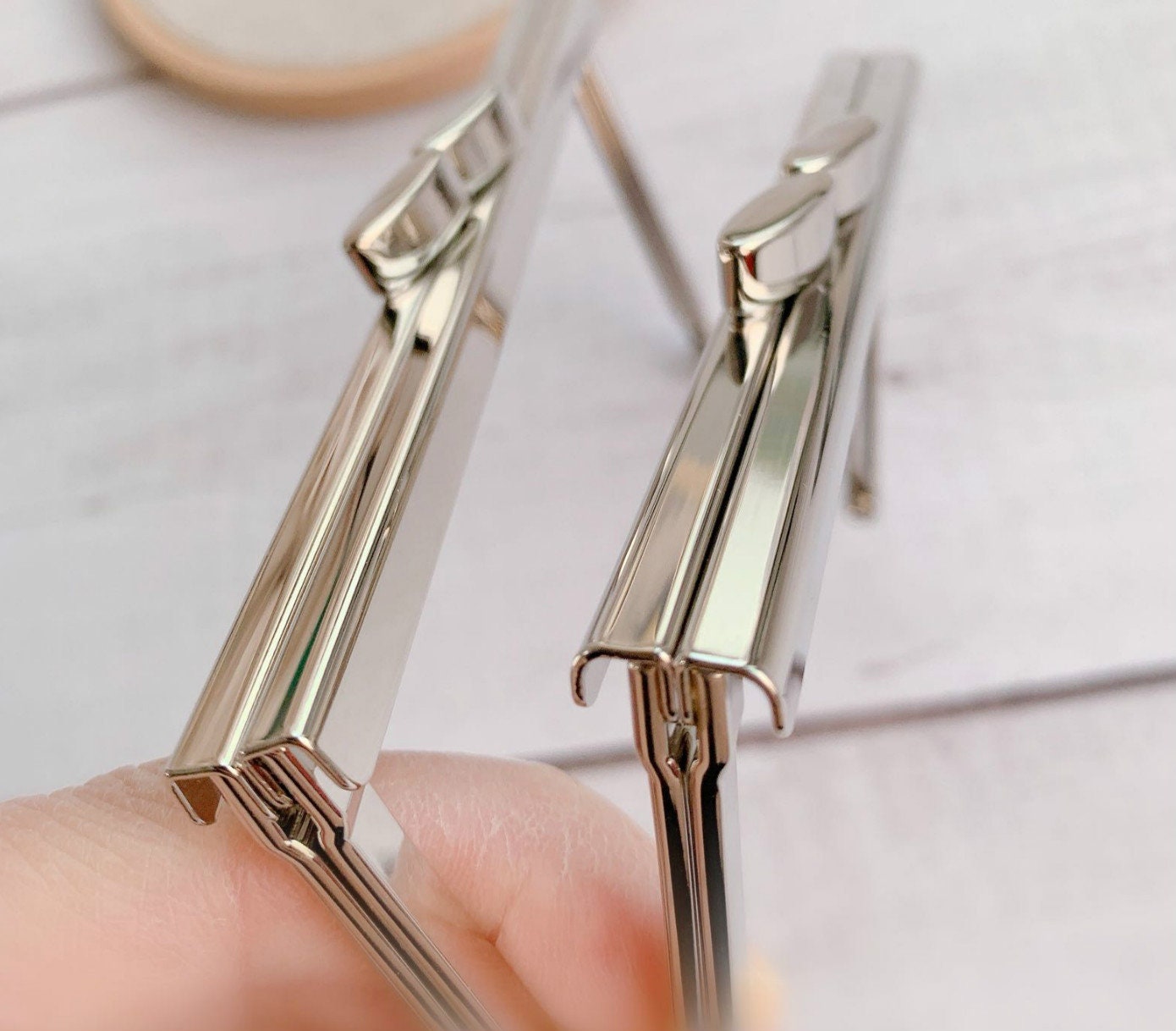 Silver Purse Frame Kiss Lock Bag Purse Frame 12.5x6cm /11x6cm