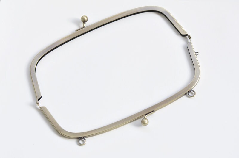 21.5cm( 8 1/2") Half-Round Brushed Brass Purse Frame Bag Hanger