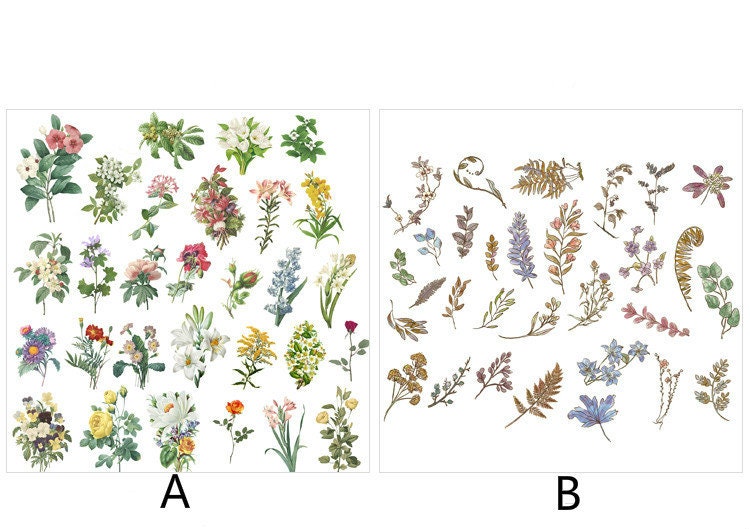 Retro Stickers Scrapbooking Stationery Tool 10 Themes