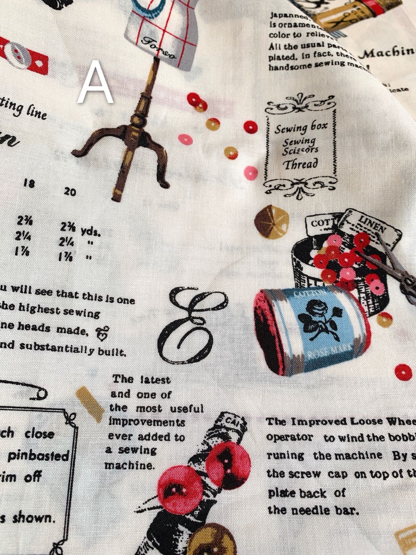 Retro Cotton Fabric Soft Thin Cotton Fabric Sewing Material 50 x 110cm (19