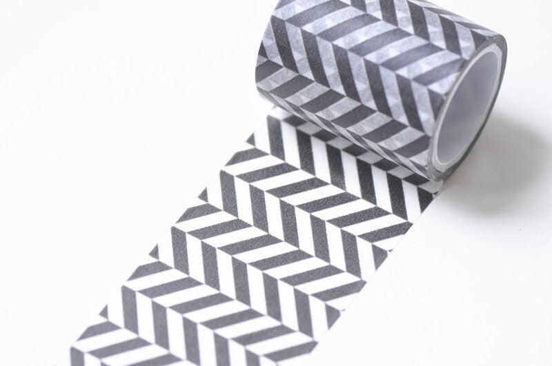 Black Washi Tape Wide 50mm x 5 Meters Roll No.12222