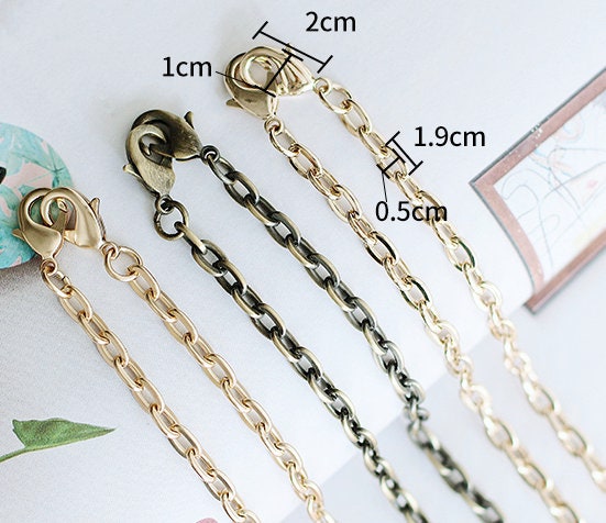 5mm Retro Purse Frame Bag Chain With Two Lobsters Bronze/Light Gold/Matte Gold