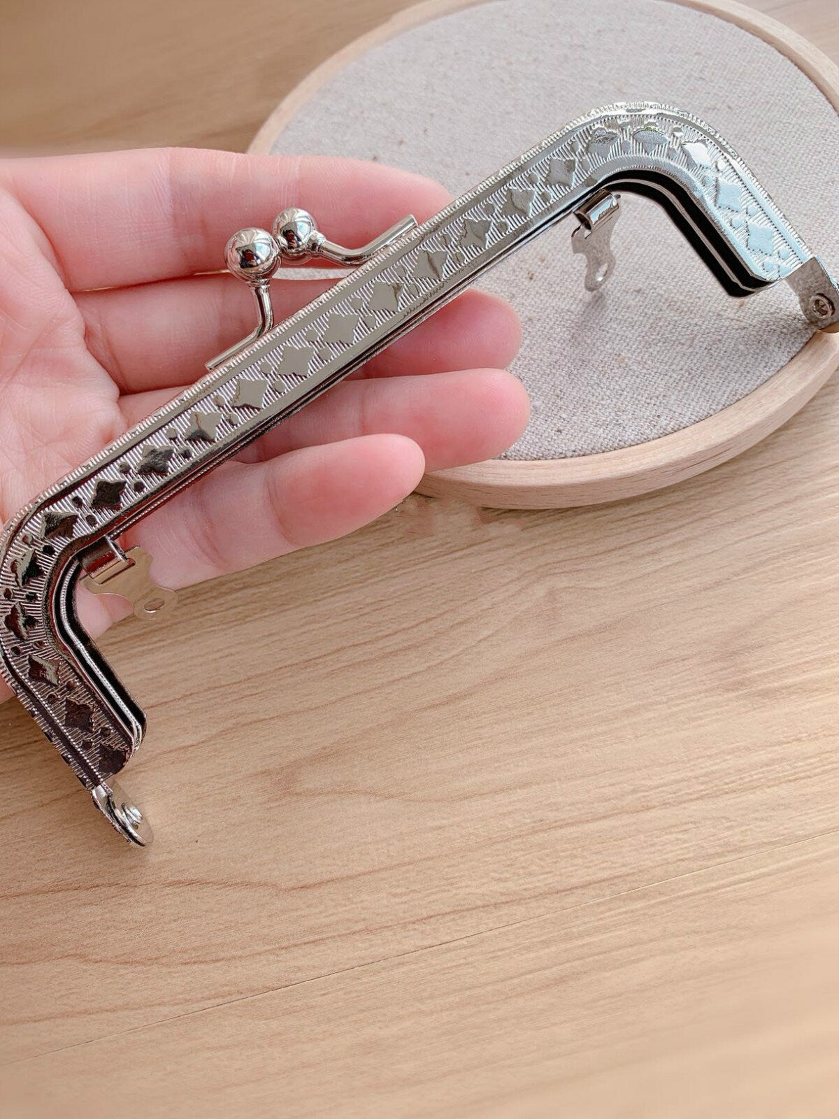 12.5cm (5") Vintage Purse Frame With Decorative Pattern Bag Hanger 12.5cm x 4.5cm Three Colors