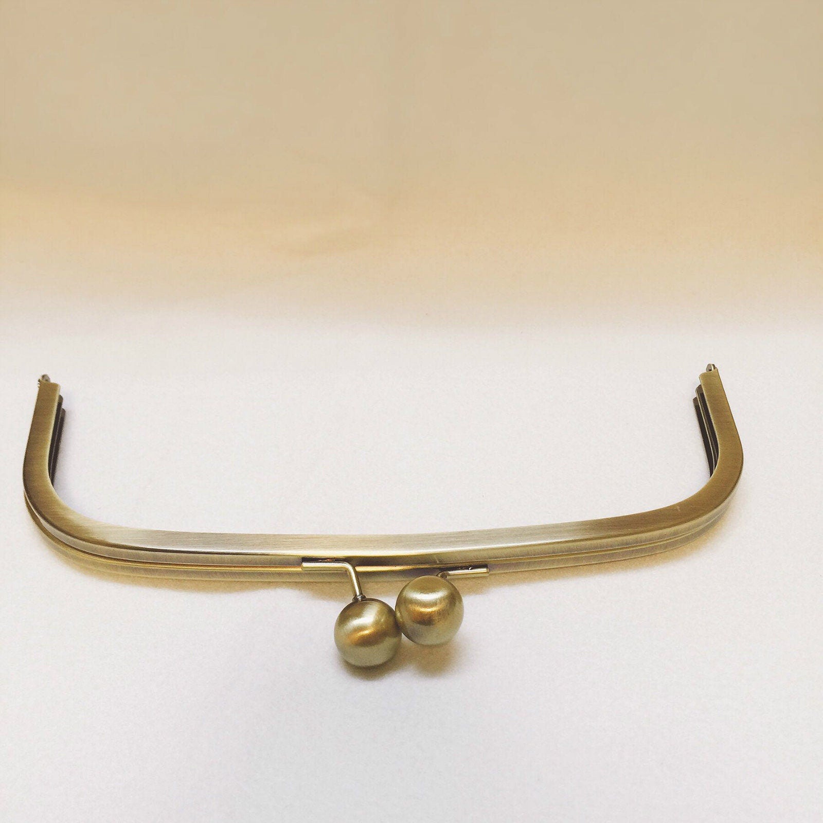 25cm ( 10") Retro Bronze Metal Purse Frame Large Kiss-Lock 25cm x 10cm