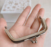 Silver Bag Purse Frame Ladder-shaped Outside Opening Clutch Purse Frame 7.5cm x 4cm