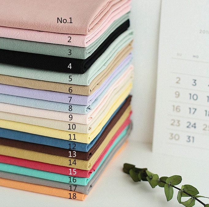 Pure Cotton Lining Fabric Various Colors 50x70cm