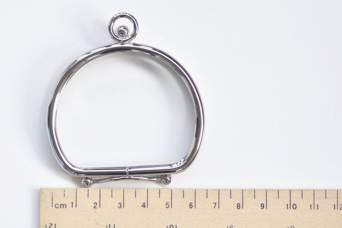 Mini Silver Box Bag  Purse Frame Glue In Style 6.5cm x 5.5cm