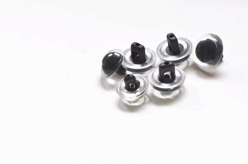 A Pair Safety Eyes Sewing Shank Button Mushroom Domed Eyes Size 9mm/10.5mm/12mm/13.5mm/15mm/16.5mm/18mm
