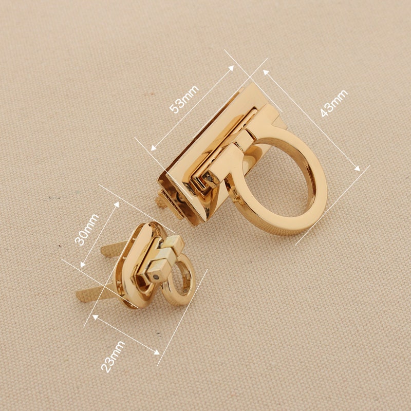 Retro Light Gold Purse Lock Purse Closure Leather Craft Accessory