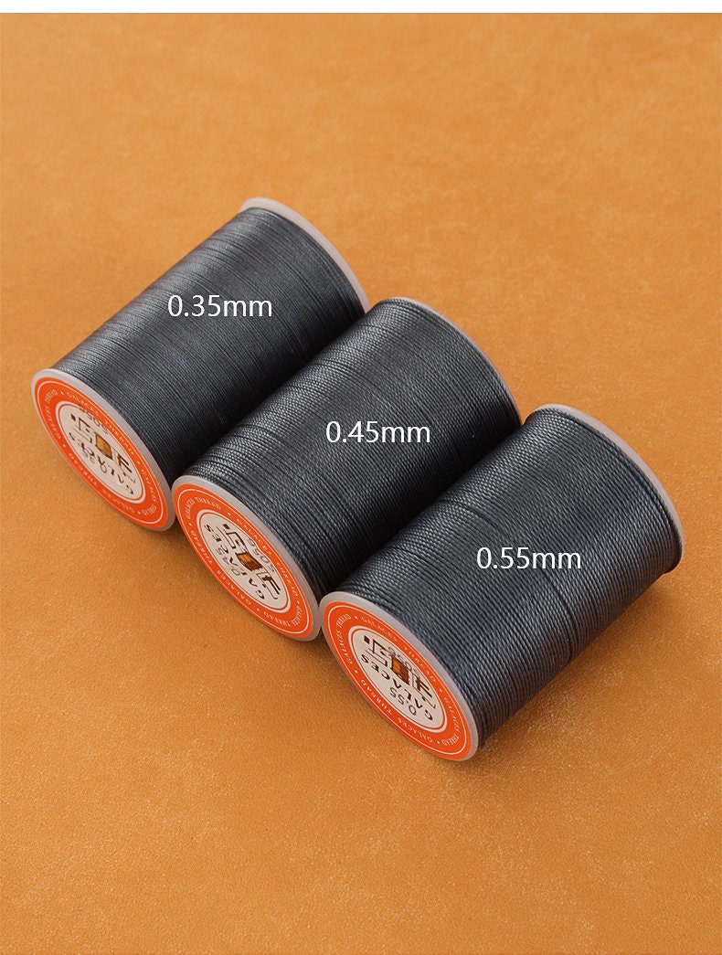 Round Waxed Polyester Thread Leather Craft Hand Sewing Essential Width 0.35mm/0.45mm/0.55mm Pick Width And Color