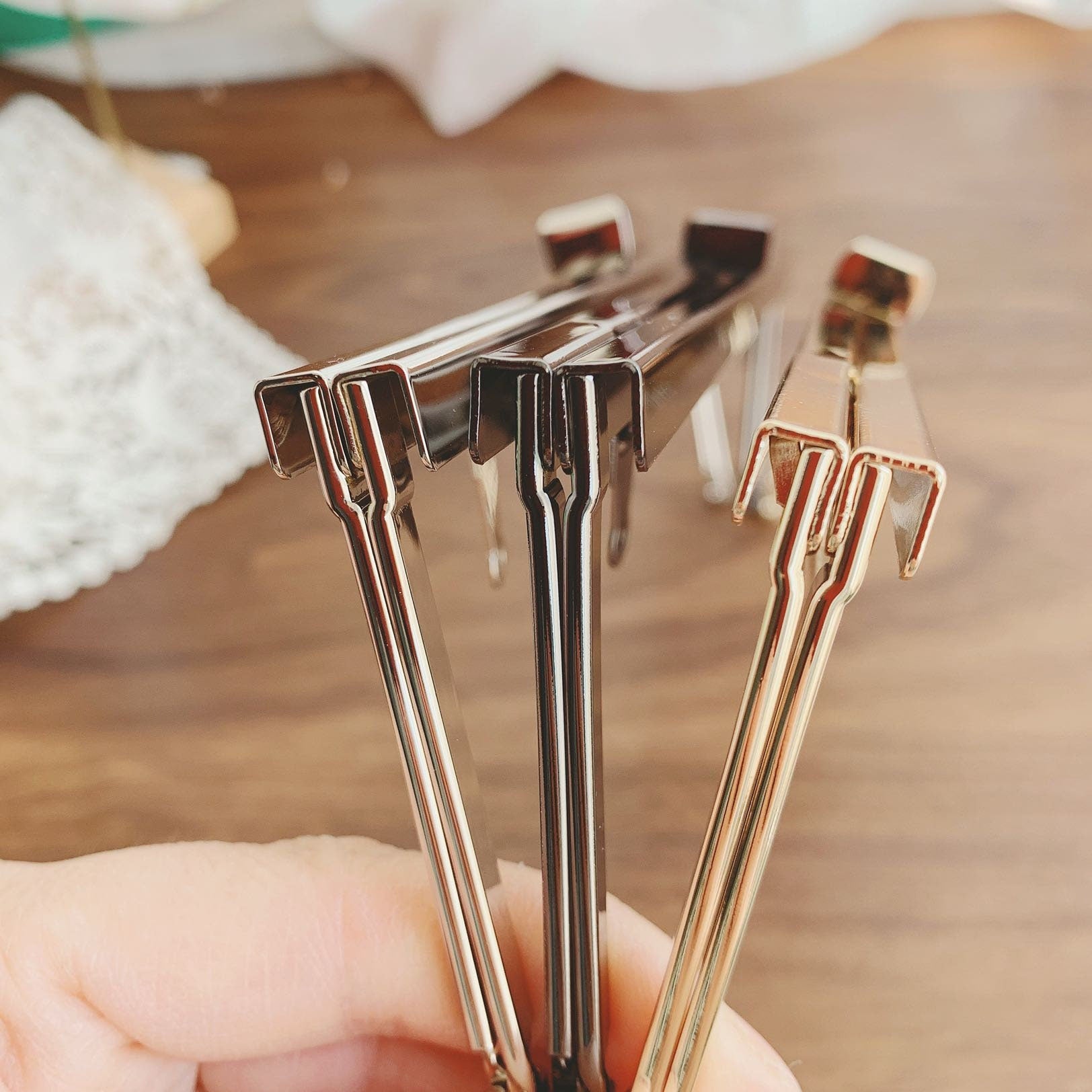 23cm (9") Open-Channel Purse Frames Gold/ Silver Glue In Style 23cm ( 9" x 3") Pick Color