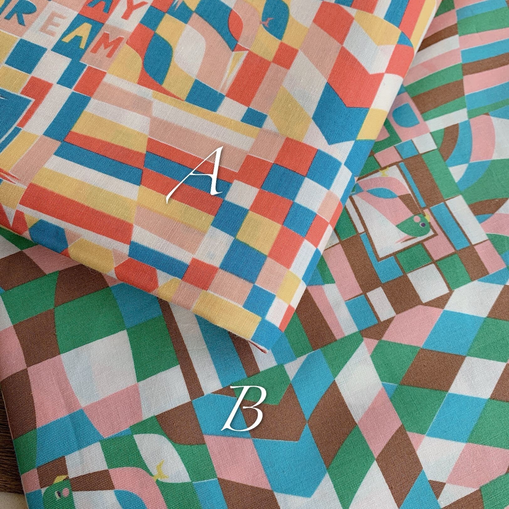 Cotton Fabric Soft Thin Cotton Fabric Parrot Pattern Sewing Material 50 x 108cm (19"x43")