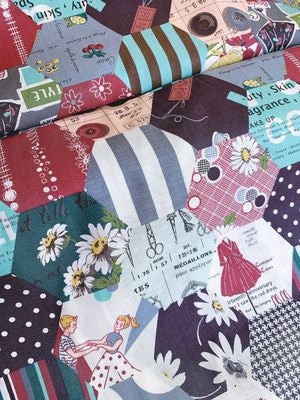 Nature Flower Cotton Fabric Soft Thin Cotton Fabric Sewing Material 50 x 110cm (19