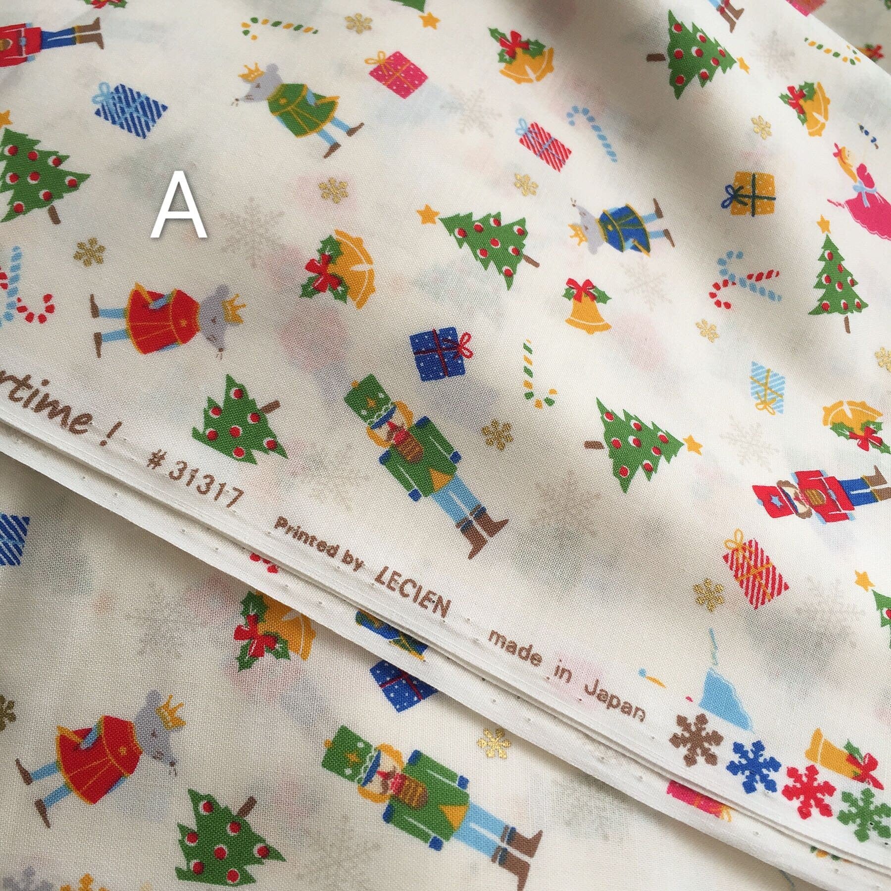 Merry Christmas Cotton Fabric Sewing Material 50 x 110cm