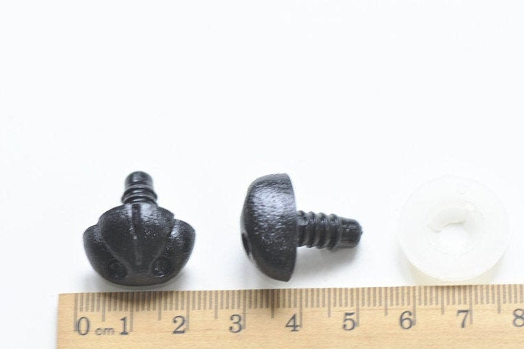 Black Dog Nose/ Animal Amgiurumi Safety Nose Come With Washers 5pcs A Pack - Width: 15mm, 18.5mm,20mm