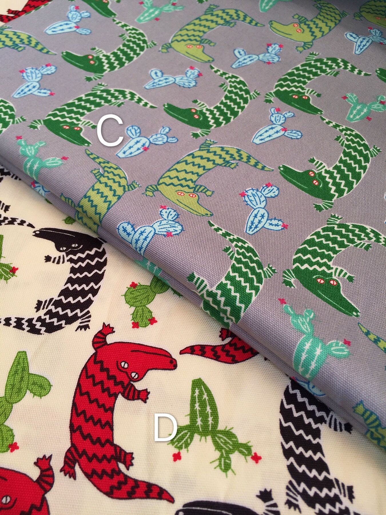 Crocodile Cotton Fabric Soft Thin Cotton Fabric Sewing Material 50 x 110cm