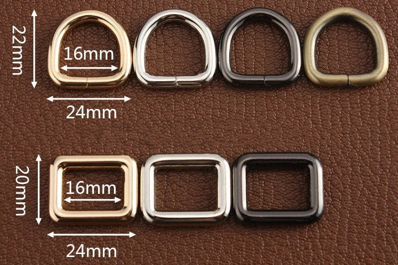 1 Piece Inner 16mm Rectangular Rings D Rings