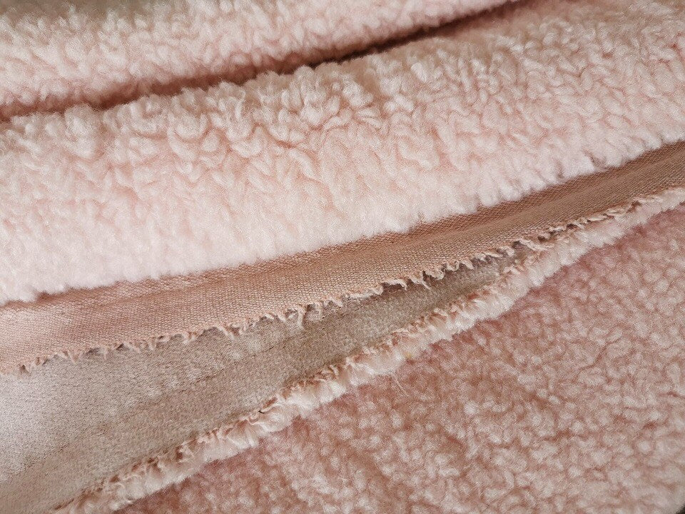 165cm x 40cm Pink Soft Curls Fabric Doll Toy Making Material