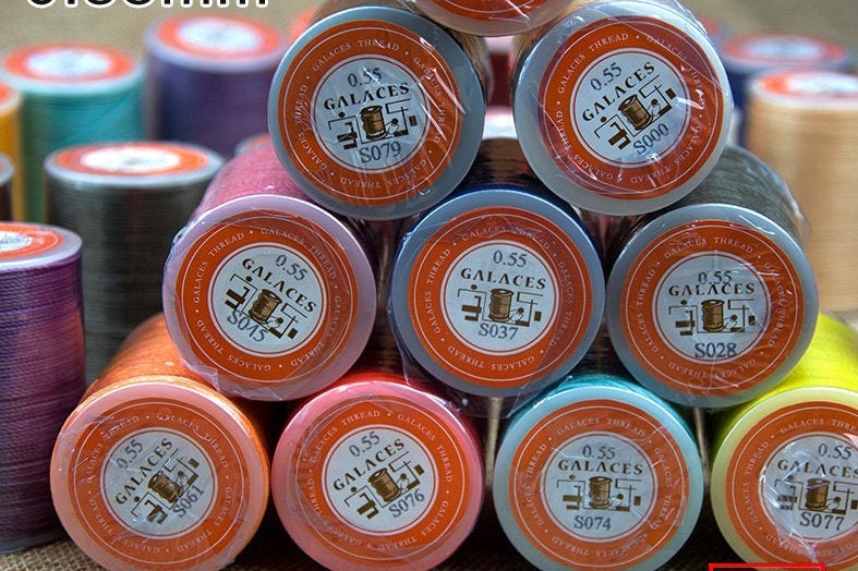 0.55mm Round Waxed Polyester Thread Leather Craft Hand Sewing Essential 110 Meters Roll Pick Color
