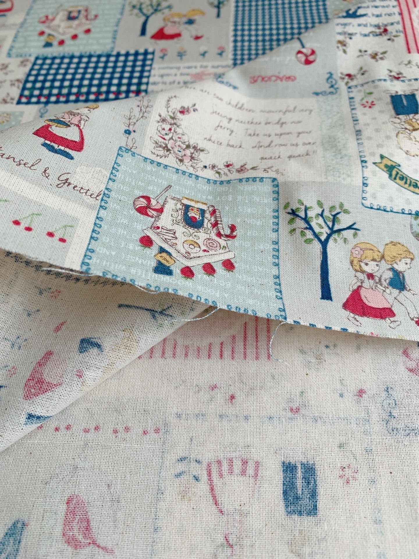 Retro Cotton Fabric Soft Thin Cotton Fabric Sewing Material 50 x 108cm (19"x42")