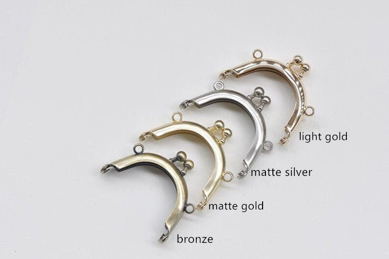 2" Purse Frame Mini Coin Purse Frame Glue-In Style 5cm x 3cm Bronze/ Light Gold/ Matte Gold/ Matte Silver