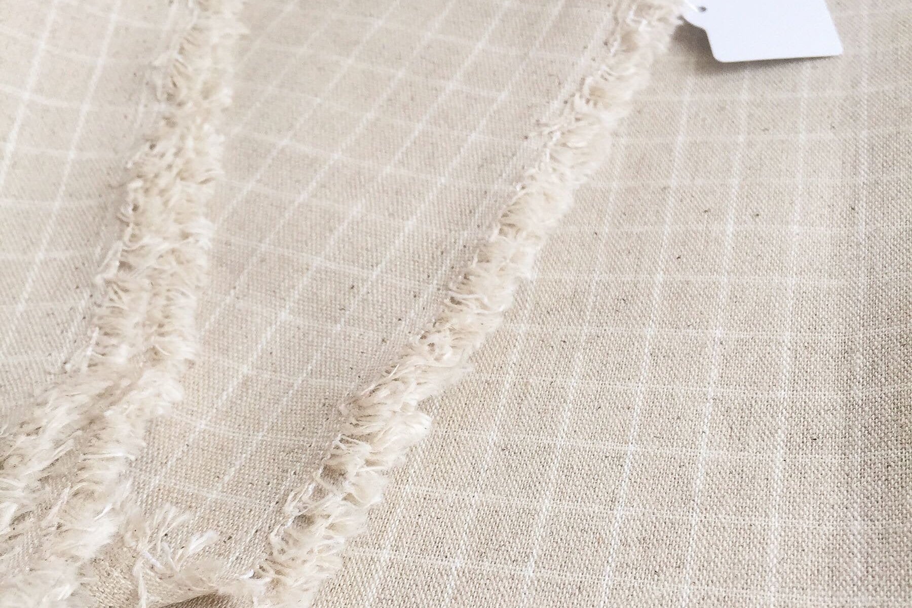 Retro Cotton And Linen Fabric Soft With Lattice Pattern 50 x 110cm (19"x43")