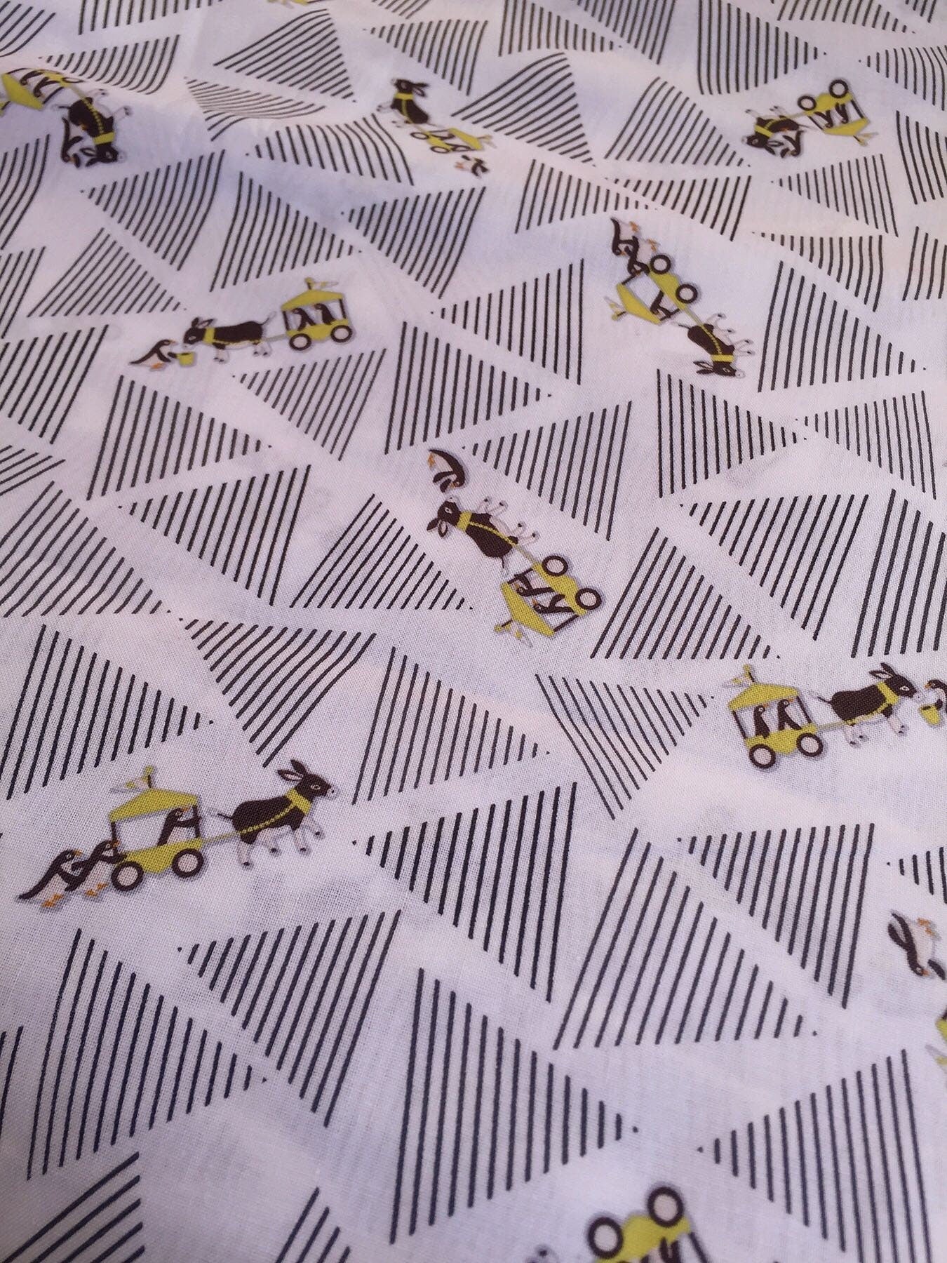 Canvas Cotton Fabric Sewing Material Donkey And Penguins 50 x 110cm Pick Color