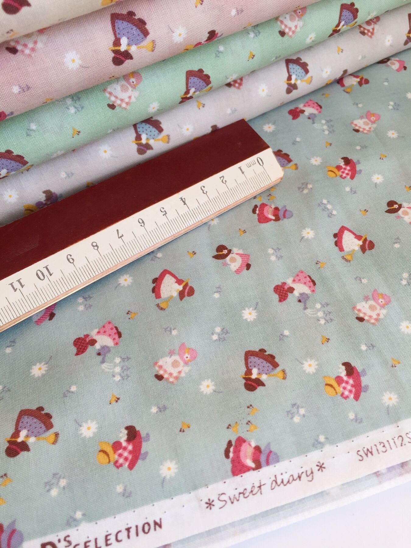 Lovely Girl Sue Pure Cotton Fabric Soft Thin Cotton Fabric Sewing Material 50 x 110cm