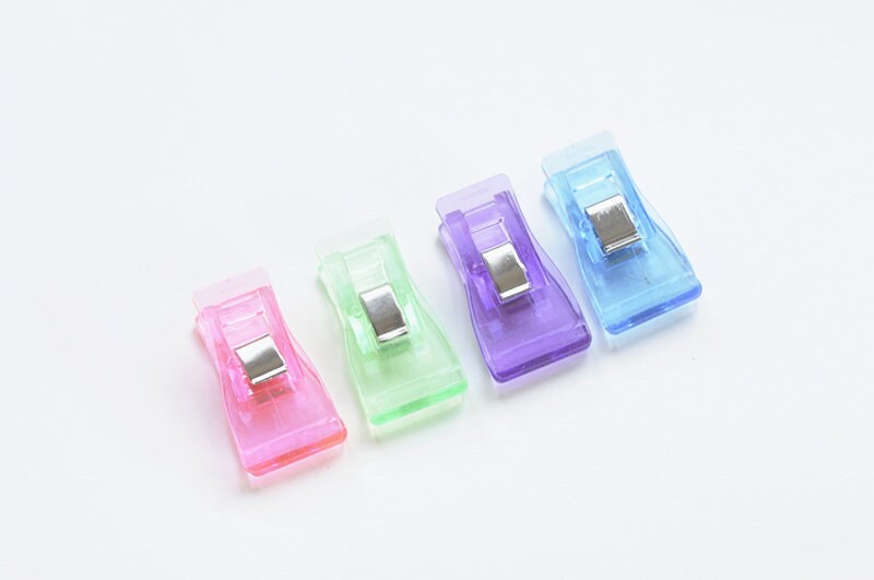 12 Pieces A Set Colorful Plastic Clips Quilting Clips Knitting Leather Craft Tool Pick Size