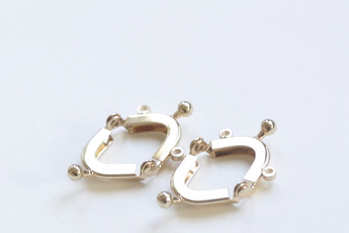 3cm Light Gold Mini Purse Frame Glue-In Style