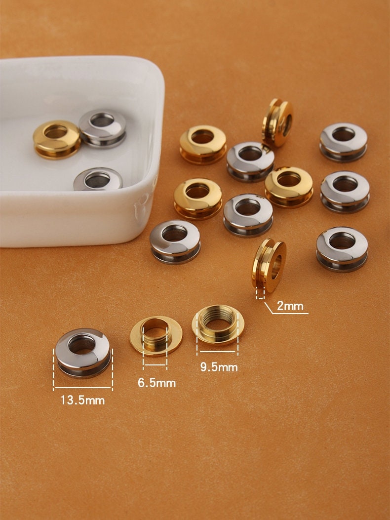 Stainless Steel Eyelet Inner Size 6.5mm Come With Washer Leather Craft Repair Grommet 1 Set Pick Color