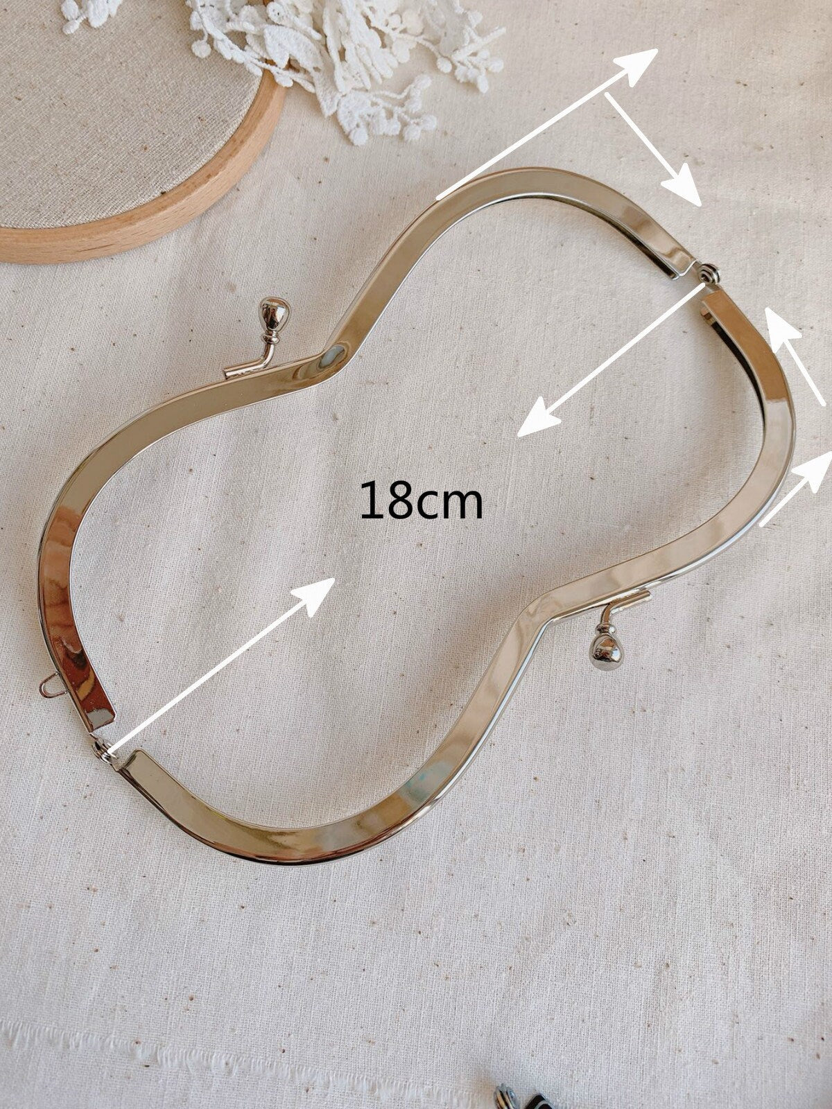 18cm (7") Glasses Purse Frame / Handle Purse Frame 18cm x 5.5cm Pick Color