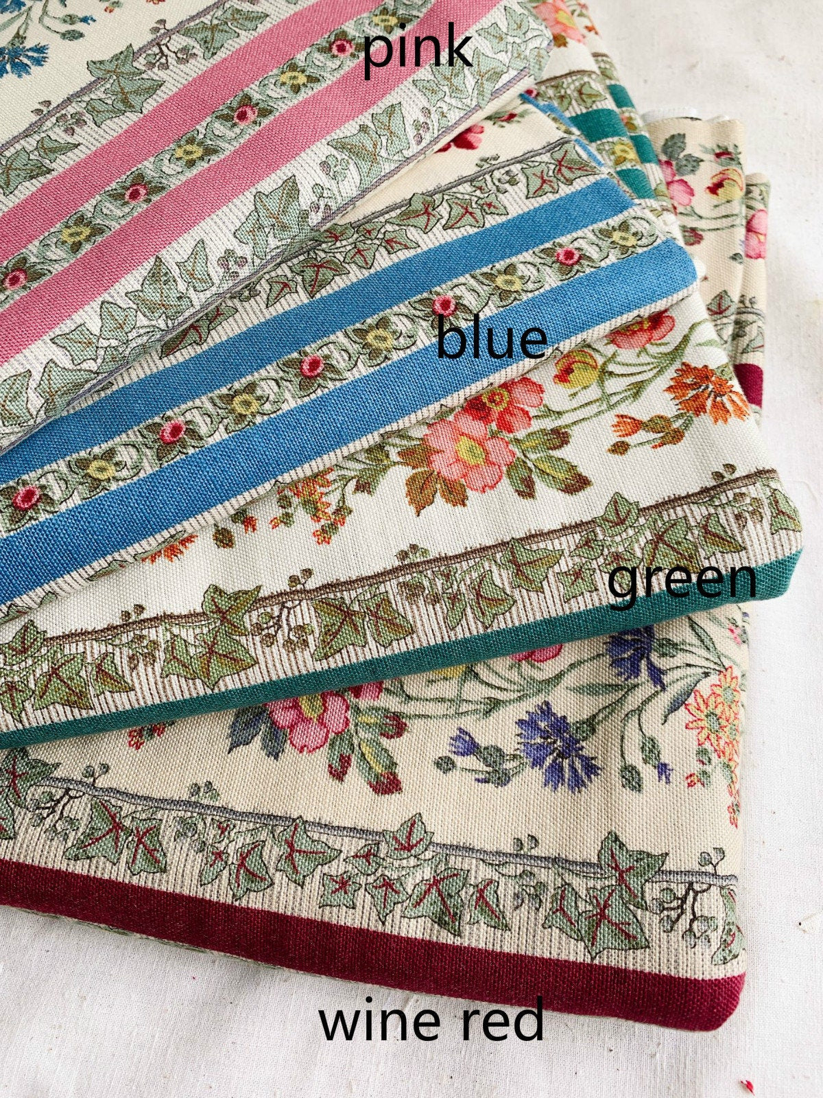 Flower Walll Pattern Cotton Linen Fabric High Quality Sewing Material 50 x 110cm Pick Color