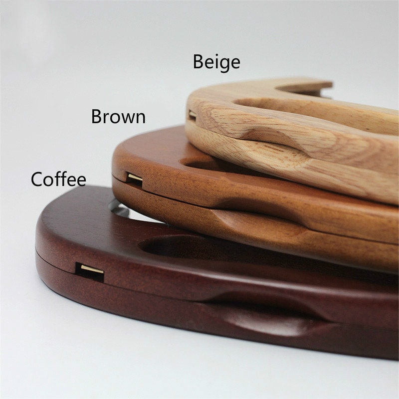 25cm ( 10") Retro Purse Frame Large Wood Handle Purse Frame With Screws Pick Color
