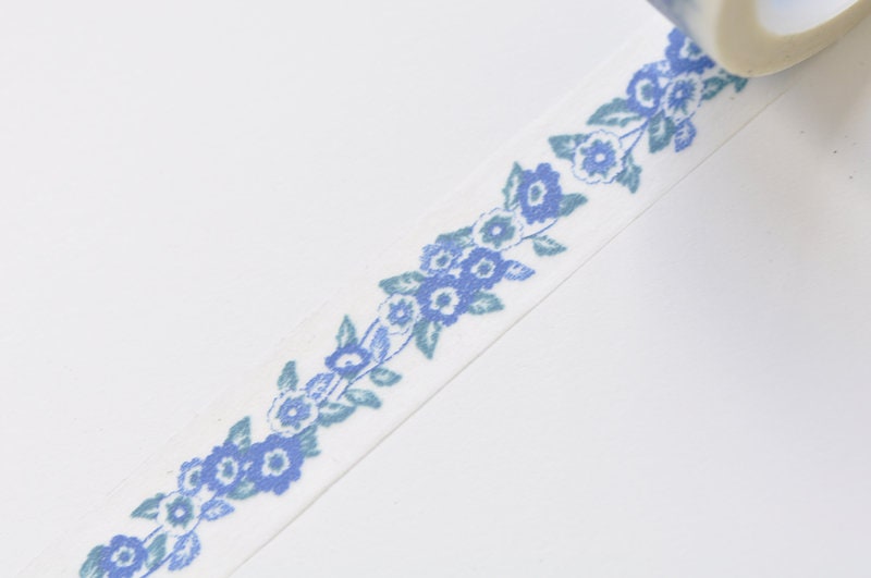 Blue Decorative Tape / Japanese Masking Tape 15mm wide x 10M long No.13110
