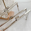 12.5cm Purse Frame Bag Hanger Opening Channel Glue-In Style Silver And Gold