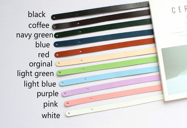 Genuine Leather Strap Weaving Bag Accessories Come With 2 Screws Width 1.5cm x 90cm Pick Color