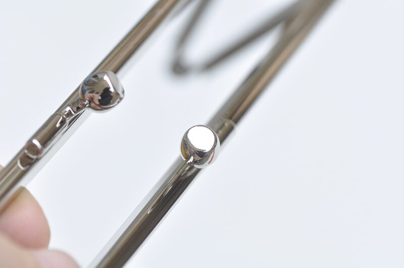 8" (20.5cm) Silver Metal Purse Frame Cup Closure Glue In Style 20.5cm x 6.8cm