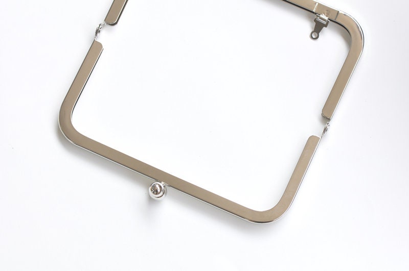 15.5cm x 5.5cm Silver Purse Frame Clasp Glue-In Style Silver / Gunmetal
