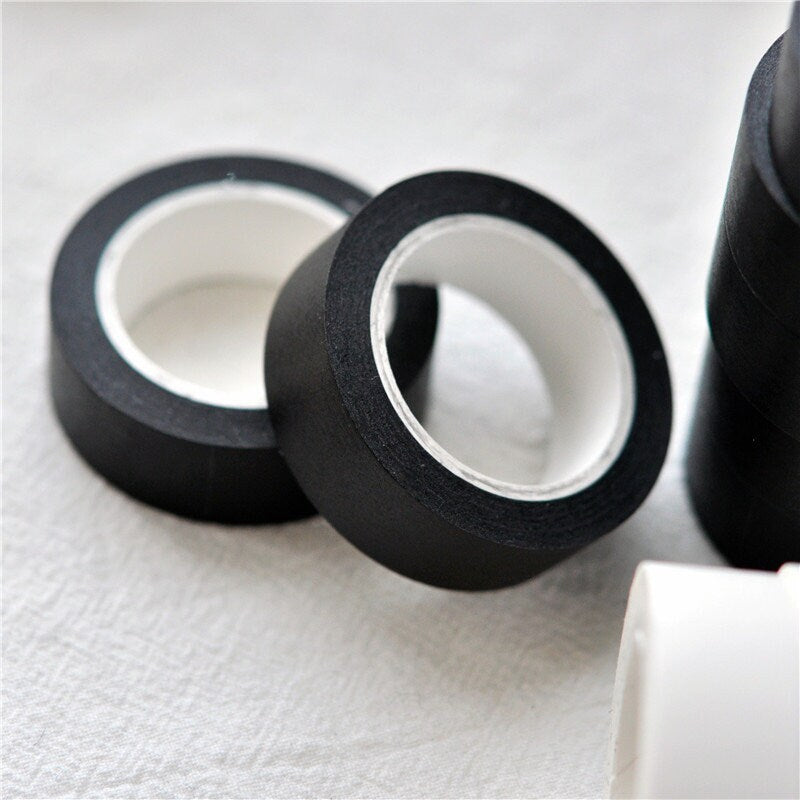 Blank White And Black Washi Tape Adhesive Planner Washi Tape 15mm x 10 Meters Roll Pick Color