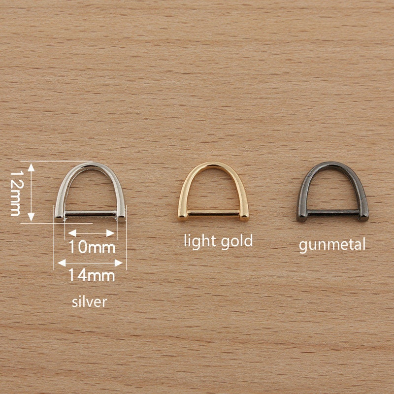 D Rings Inner Size 10mm One Pair A Set Three Colors Available