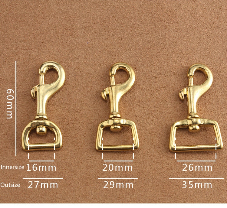 1 Piece 6cm Solid Brass Trigger Snap Purse Hooks Inner Size 16mm/20mm/26mm Pick Up Size
